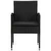 vidaXL 9 Piece Outdoor Dining Set Poly Rattan Black