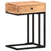 vidaXL U-Shaped Side Table 45x30x61cm Solid Acacia Wood