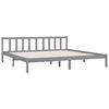 vidaXL Bed Frame without Mattress Grey Solid Wood 200x200 cm