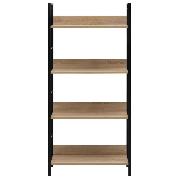 vidaXL 4-Layer Book Shelf Oak 60x27.6x124.5 cm Engineered Wood