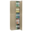 vidaXL Office Cabinet Sonoma Oak 60x32x190 cm Engineered Wood