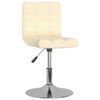 vidaXL Swivel Dining Chairs 4 pcs Cream Fabric