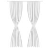2 pcs White Energy-saving Blackout Curtains Double Layer 140 x 245 cm