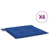 vidaXL Garden Chair Cushions 6 pcs Royal Blue 50x50x4 cm Oxford Fabric