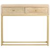 vidaXL Console Table Gold 90x30x75 cm Solid Mango Wood