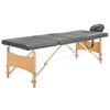 vidaXL Massage Table with 4 Zones Wooden Frame Anthracite 186x68 cm