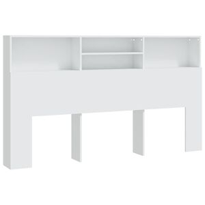 vidaXL Headboard Cabinet | White | Engineered wood | 180x19x103.5 cm