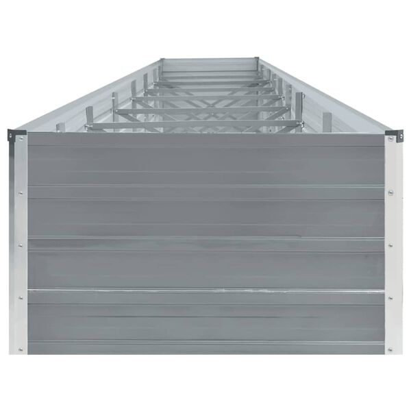 vidaXL Garden Raised Bed Galvanised Steel 600x80x45 cm Grey