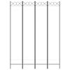 vidaXL 4-Panel Room Divider White 160x220 cm Fabric