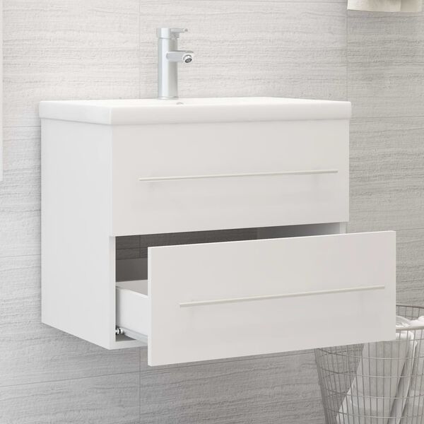vidaXL Sink Cabinet White 60x38.5x48 cm Engineered Wood