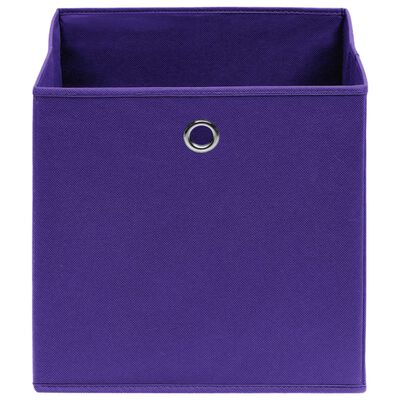 vidaXL Storage Boxes 10 pcs Purple 32x32x32 cm Fabric