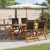 vidaXL Folding Garden Chairs 6 pcs Solid Wood Acacia and Textilene