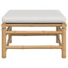 vidaXL Garden Footstool with Light Grey Cushion Bamboo