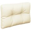 vidaXL Pallet Cushions 5 pcs Cream Fabric