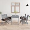 vidaXL Outdoor Dining Chairs with Cushions 4 pcs Solid Wood Acacia