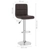 vidaXL Bar Stool Brown Faux Leather