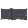vidaXL Garden Highback Chair Cushions 6 pcs Anthracite 120x50x7 cm Fabric