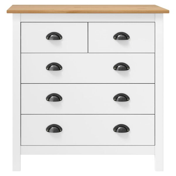 vidaXL Sideboard Hill White 79x40x80 cm Solid Pine Wood
