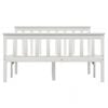 vidaXL Bed Frame without Mattress White Solid Pinewood 120x200 cm