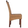 vidaXL Dining Chairs 2 pcs Brown Natural Rattan