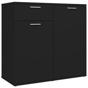 vidaXL Sideboard Black 80x36x75 cm Engineered Wood