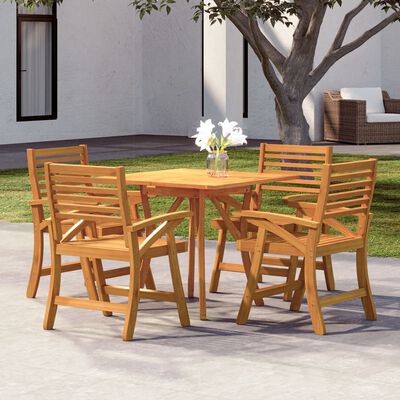 vidaXL 5 Piece Garden Dining Set Solid Wood Acacia