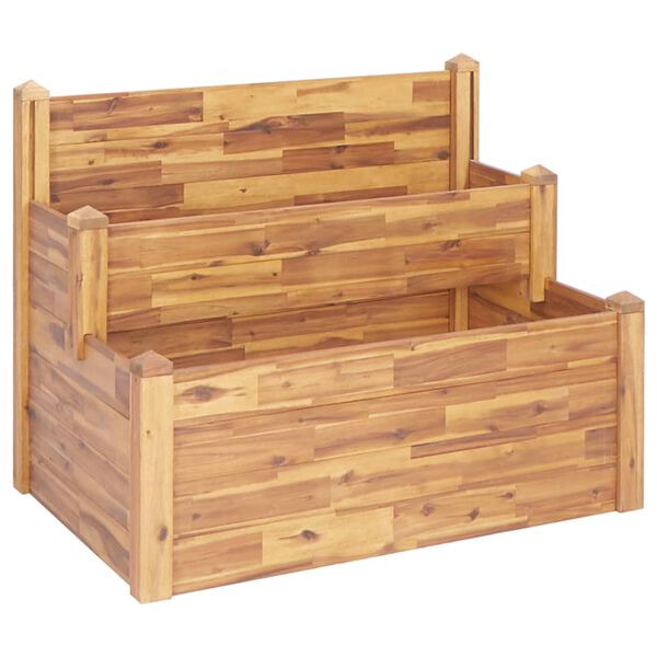 vidaXL 2-Tier Garden Planter 110x75x84 cm Solid Acacia Wood