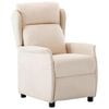 vidaXL Recliner Chair Cream Polyester