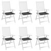 vidaXL Garden Chair Cushions 6 pcs Anthracite 40x40x4 cm Oxford Fabric