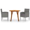vidaXL 3 Piece Garden Dining Set Anthracite