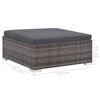 vidaXL 6 Piece Garden Lounge Set with Cushions Poly Rattan Grey