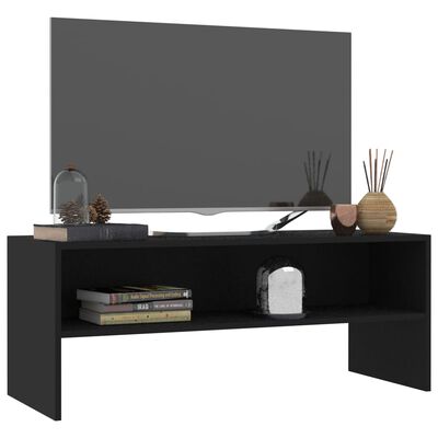 vidaXL TV Cabinet Black 100x40x40 cm Engineered Wood