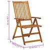 vidaXL Folding Garden Chairs 6 pcs with Cushions Solid Acacia Wood