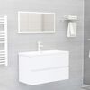 vidaXL 2 Piece Bathroom Furniture Set White Engineered Wood