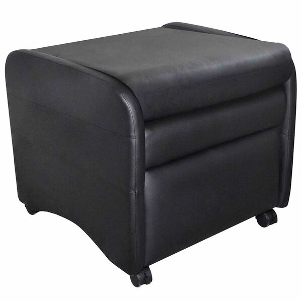vidaXL Folding Armchair Black Faux Leather