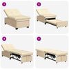 vidaXL Pull Out Sofa Bed Cream 194 x 50 x 82 cm Plywood