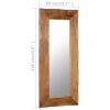 vidaXL Cosmetic Mirror 50x110 cm Solid Acacia Wood