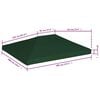 vidaXL Gazebo Top Cover 310 g/m² 4x3 m Green