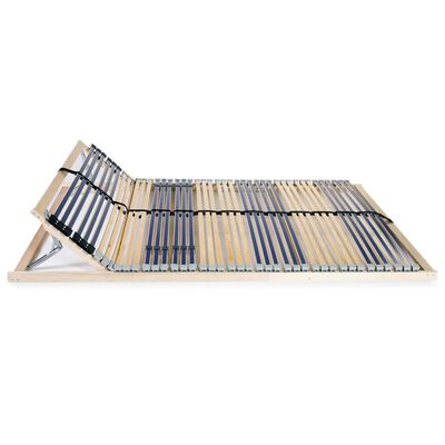 vidaXL Slatted Bed Base without Mattress with 42 Slats 7 Zones 140x200 cm