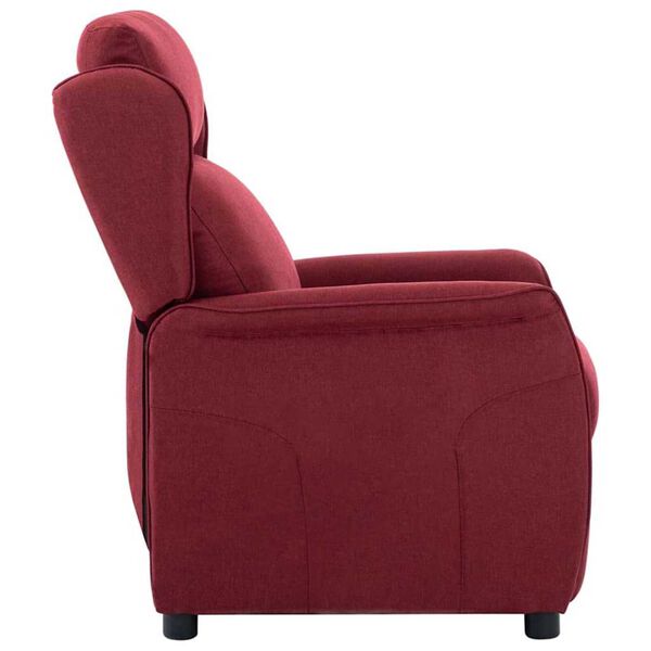 vidaXL Recliner Chair Wine red 67.5 x 93.5 x 101.5 cm Fabric
