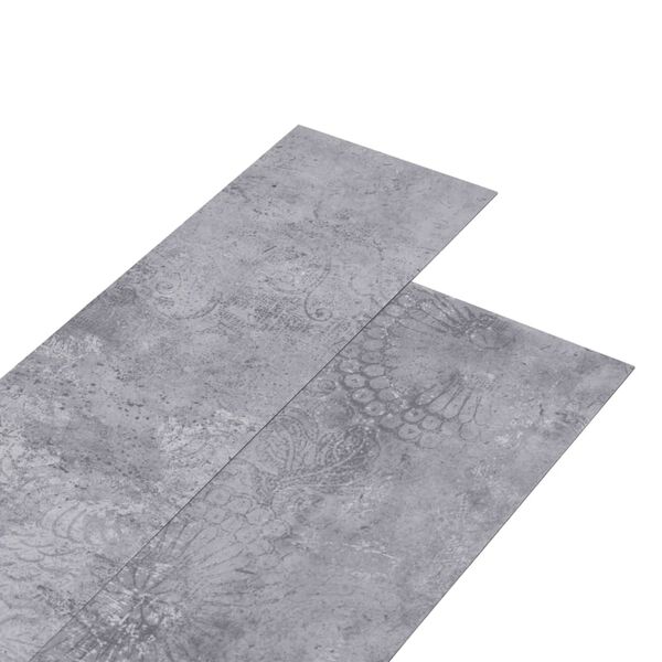 vidaXL PVC Flooring Planks 4.46 m² 3 mm Self-adhesive Cement Grey