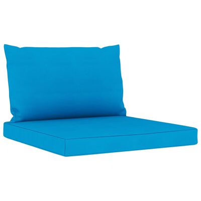 vidaXL 6 Piece Garden Lounge Set Light Blue Cushion Impregnated Pinewood