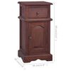 vidaXL Bedside Cabinet Classical Brown Solid Mahogany Wood