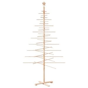 vidaXL Wooden Christmas Tree for Decoration 210 cm Solid Wood Pine