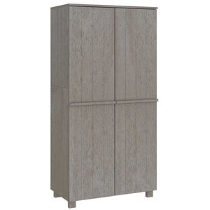 vidaXL Wardrobe | Light grey | Solid pinewood, MDF | 89x50x180 cm | Wardrobe