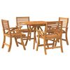 vidaXL 5 Piece Garden Dining Set Solid Wood Acacia
