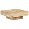 vidaXL Coffee Table 80x80x28 cm Solid Mango Wood