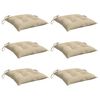 vidaXL Pallet Cushions 6pcs Beige 50x50x7 cm Oxford Fabric
