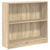 vidaXL Bookcase Sonoma Oak 80x24x75 cm Engineered Wood