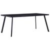 vidaXL Dining Table Black 160x80x75 cm Tempered Glass